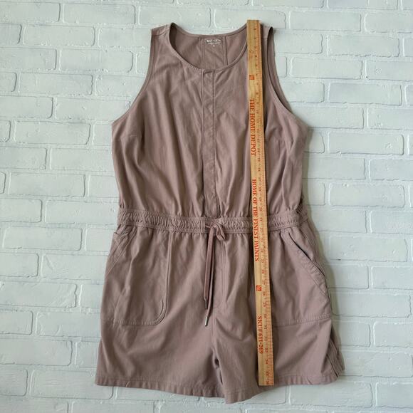 Athleta Farallon Dusty Pink Pocket Cotton Spandex Romper Shorts Plus Size 2x - Picture 7 of 7